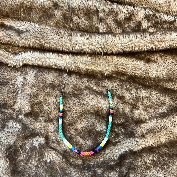Adjustable American eagle necklace silver chain worn maybe 2x